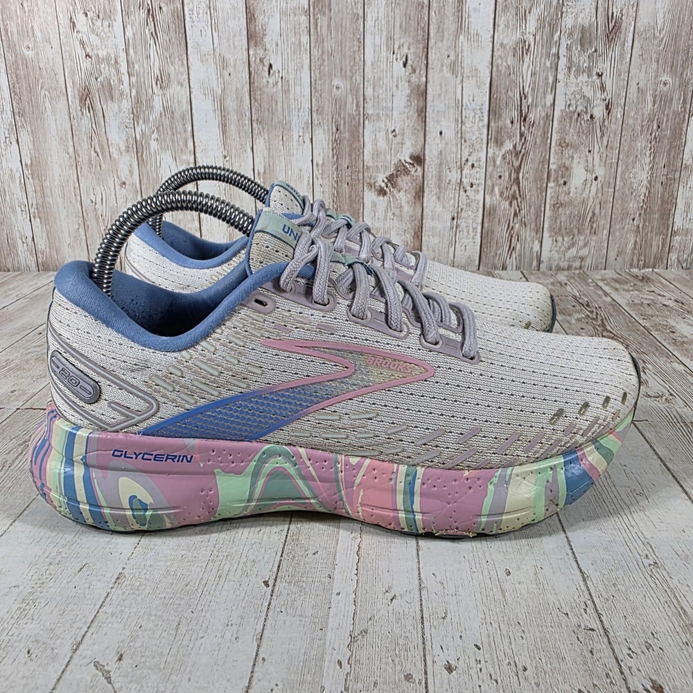 Brooks Glycerin 20 Womens 8.5 Running Shoes Run Together Marbled 1203691B178